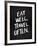 Eat Well Travel Often - White Ink-Cat Coquillette-Framed Giclee Print