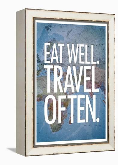 Eat Well Travel Often-null-Framed Stretched Canvas