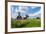 Eau Claire, Wisconsin, Farm and Red Barn in Picturesque Farming Scene-Bill Bachmann-Framed Photographic Print