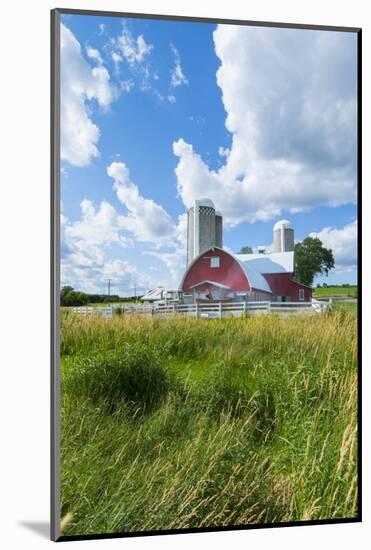 Eau Claire, Wisconsin, Farm and Red Barn in Picturesque Farming Scene-Bill Bachmann-Mounted Photographic Print