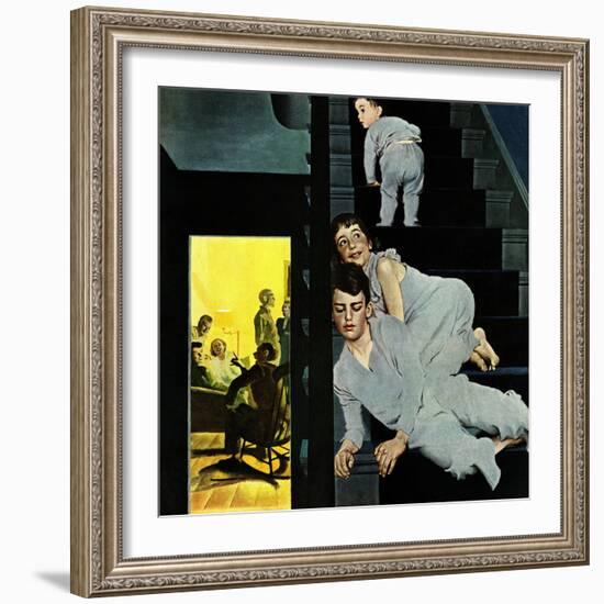 "Eavesdroppin on Grownups", December 2, 1950-George Hughes-Framed Giclee Print