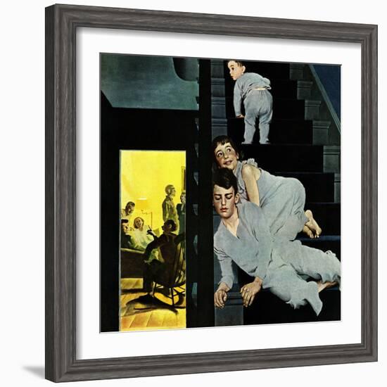 "Eavesdroppin on Grownups", December 2, 1950-George Hughes-Framed Giclee Print