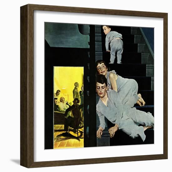 "Eavesdroppin on Grownups", December 2, 1950-George Hughes-Framed Giclee Print