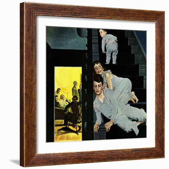 "Eavesdroppin on Grownups", December 2, 1950-George Hughes-Framed Giclee Print