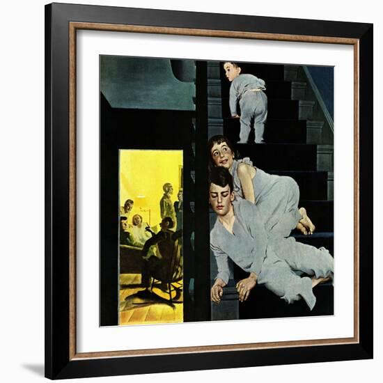 "Eavesdroppin on Grownups", December 2, 1950-George Hughes-Framed Giclee Print