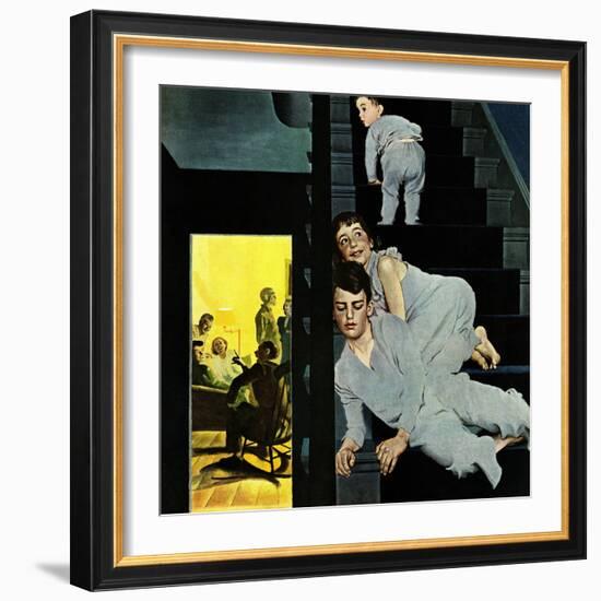 "Eavesdroppin on Grownups", December 2, 1950-George Hughes-Framed Giclee Print