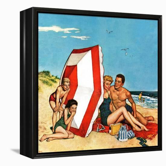 "Eavesdropping on Love," August 13, 1960-Amos Sewell-Framed Premier Image Canvas