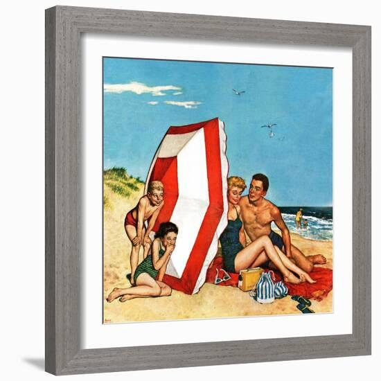 "Eavesdropping on Love," August 13, 1960-Amos Sewell-Framed Giclee Print