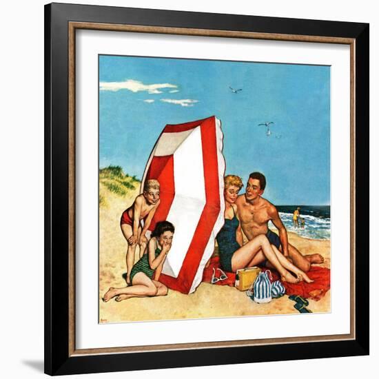"Eavesdropping on Love," August 13, 1960-Amos Sewell-Framed Giclee Print