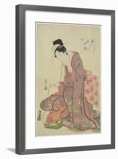 Ebisu God (The God of Wealth), 1794-Chobunsai Eishi-Framed Giclee Print