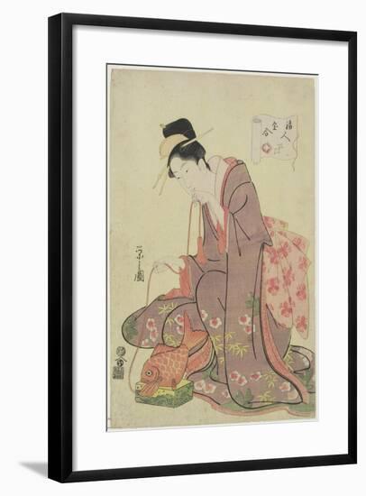 Ebisu God (The God of Wealth), 1794-Chobunsai Eishi-Framed Giclee Print