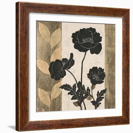 Ebony and Gold 1-Colleen Sarah-Framed Art Print