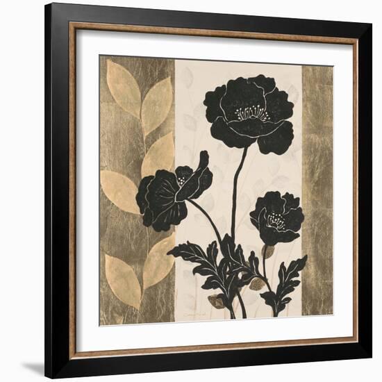 Ebony and Gold 1-Colleen Sarah-Framed Art Print