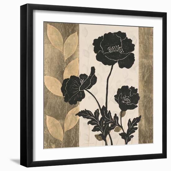 Ebony and Gold 1-Colleen Sarah-Framed Art Print