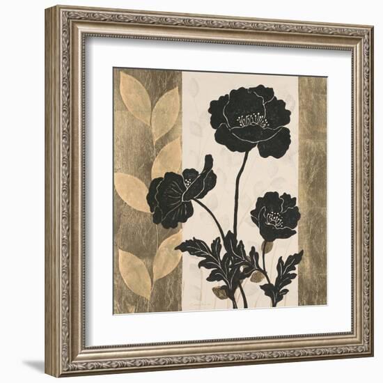 Ebony and Gold 1-Colleen Sarah-Framed Art Print