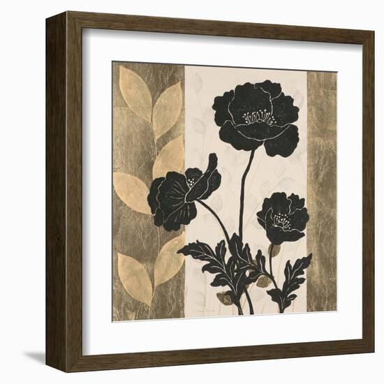 Ebony and Gold 1-Colleen Sarah-Framed Art Print