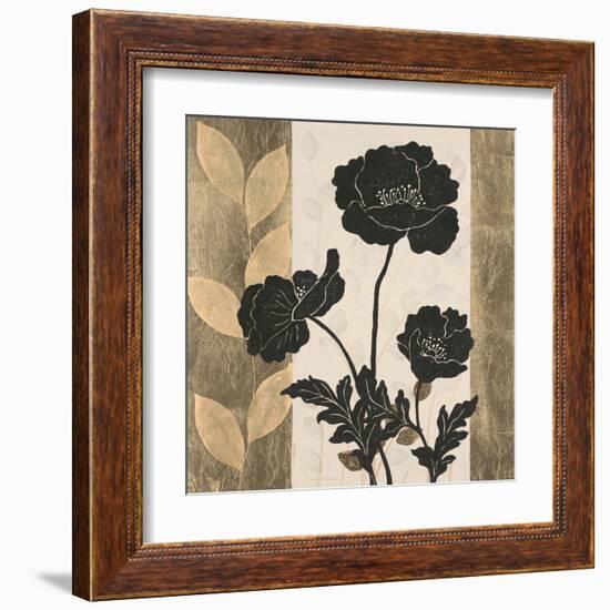 Ebony and Gold 1-Colleen Sarah-Framed Art Print