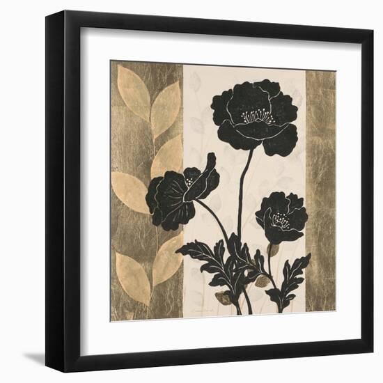 Ebony and Gold 1-Colleen Sarah-Framed Art Print