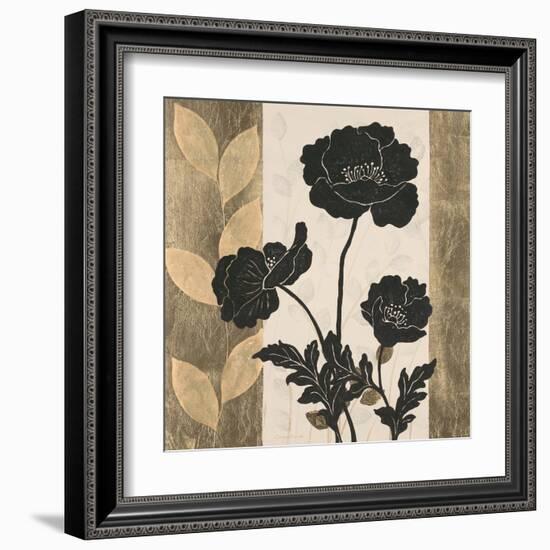 Ebony and Gold 1-Colleen Sarah-Framed Art Print