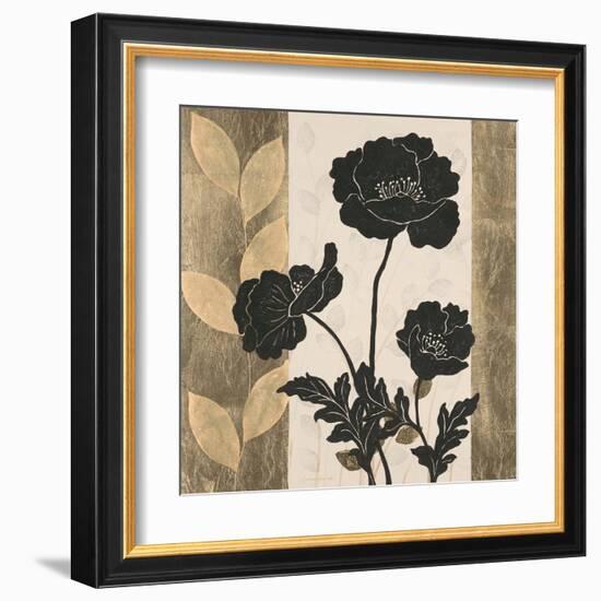 Ebony and Gold 1-Colleen Sarah-Framed Art Print