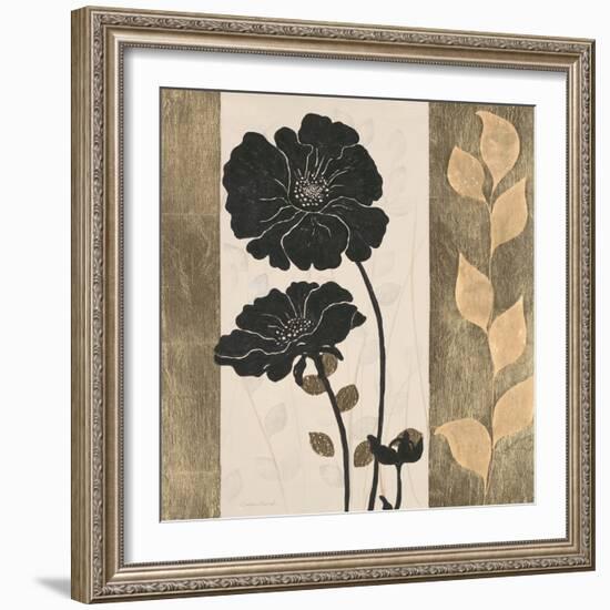 Ebony and Gold 2-Colleen Sarah-Framed Art Print