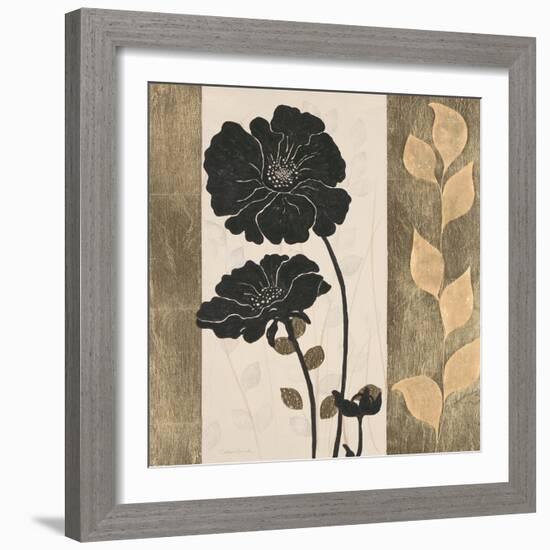 Ebony and Gold 2-Colleen Sarah-Framed Art Print