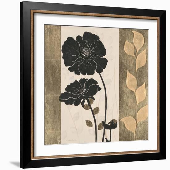 Ebony and Gold 2-Colleen Sarah-Framed Art Print