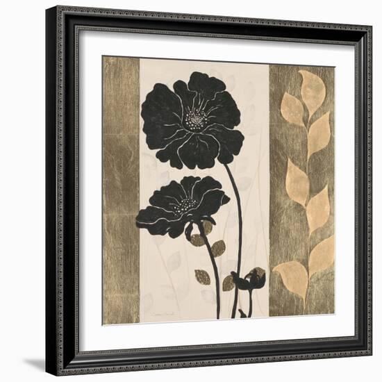 Ebony and Gold 2-Colleen Sarah-Framed Art Print