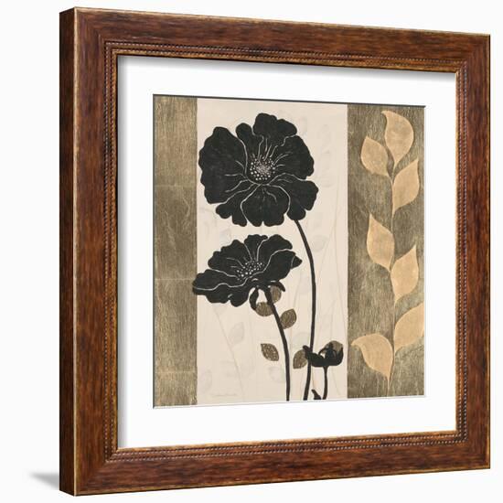 Ebony and Gold 2-Colleen Sarah-Framed Art Print