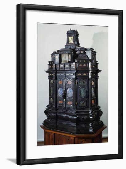 Ebony Cabinet Inlaid with Semiprecious Stones, Italy, 16th Century-null-Framed Giclee Print