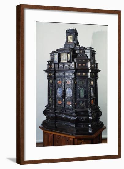 Ebony Cabinet Inlaid with Semiprecious Stones, Italy, 16th Century-null-Framed Giclee Print