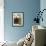Ebony Vase with Blue Tulips II-Norman Wyatt Jr.-Framed Art Print displayed on a wall
