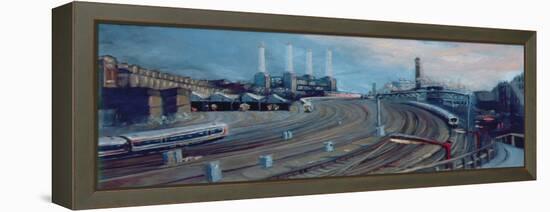 Ebury Bridge, 1998 Victoria Station-Lee Campbell-Framed Premier Image Canvas