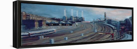 Ebury Bridge, 1998 Victoria Station-Lee Campbell-Framed Premier Image Canvas