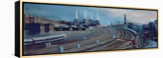 Ebury Bridge, 1998 Victoria Station-Lee Campbell-Framed Premier Image Canvas