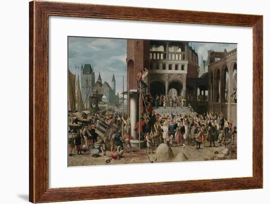 Ecce Homo Pilate Shows Christ to the People-Brunswijkse Monogrammist-Framed Art Print