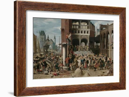 Ecce Homo Pilate Shows Christ to the People-Brunswijkse Monogrammist-Framed Art Print