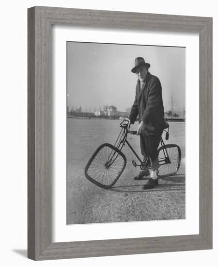 Eccentric Square-Wheeled Bicycle-Wallace Kirkland-Framed Photographic Print