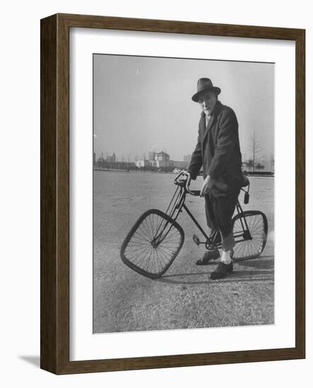 Eccentric Square-Wheeled Bicycle-Wallace Kirkland-Framed Photographic Print