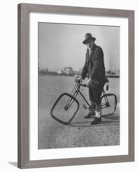 Eccentric Square-Wheeled Bicycle-Wallace Kirkland-Framed Photographic Print