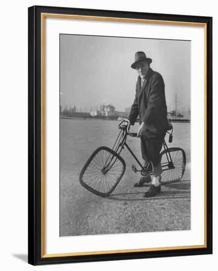 Eccentric Square-Wheeled Bicycle-Wallace Kirkland-Framed Photographic Print