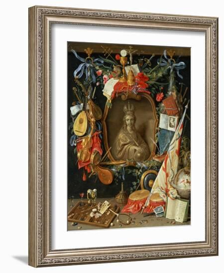 Ecclesia Surrounded by Symbols of Vanity (On Copper)-Jan van Kessel-Framed Giclee Print