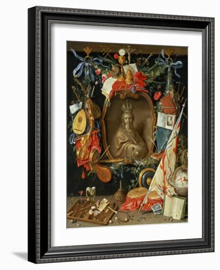 Ecclesia Surrounded by Symbols of Vanity (On Copper)-Jan van Kessel-Framed Giclee Print