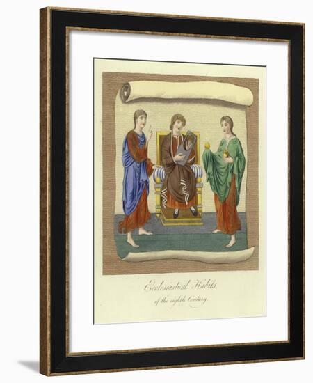 Ecclesiastical Habits of the 8th Century-null-Framed Giclee Print