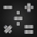 Number Metal Chrome Ribbon - 2 - Two-Ecelop-Art Print