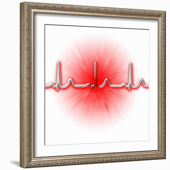 ECG of a Normal Heart Rate-Mehau Kulyk-Framed Premium Photographic Print