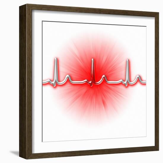 ECG of a Normal Heart Rate-Mehau Kulyk-Framed Premium Photographic Print