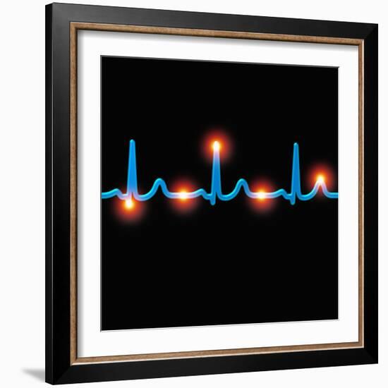 ECG of a Normal Heart Rate-Mehau Kulyk-Framed Premium Photographic Print