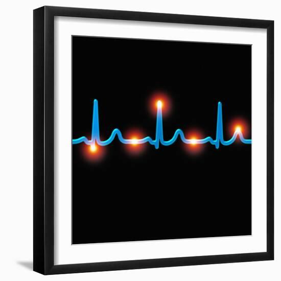 ECG of a Normal Heart Rate-Mehau Kulyk-Framed Premium Photographic Print