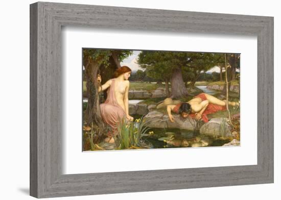 Echo and Narcissus, 1903-J^W^ Waterhouse-Framed Art Print